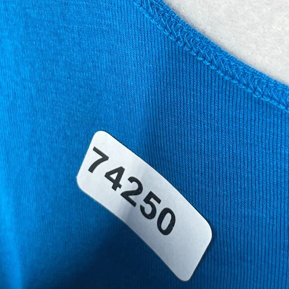 EILEEN FISHER Tank Top M Organic Cotton Ribbed Cami Scoop Neck Sleeveless Blue - Picture 11 of 11